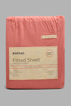 Load image into Gallery viewer, Redtag-Pink-Cotton-Fitted-Sheet-(Double-Size)-Fitted-Sheets-Home-Bedroom-