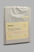 Load image into Gallery viewer, Redtag-Grey-Cotton-Fitted-Sheet-
(King-Size)-Fitted-Sheets-Home-Bedroom-
