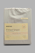 Load image into Gallery viewer, Redtag-Grey-Cotton-Fitted-Sheet-
(King-Size)-Fitted-Sheets-Home-Bedroom-