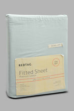 Load image into Gallery viewer, Redtag-Teal-Cotton-Fitted-Sheet-
(King-Size)-Fitted-Sheets-Home-Bedroom-