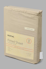 Load image into Gallery viewer, Redtag-Beige-Cotton-Fitted-Sheet-(Super-King-Size)-Fitted-Sheets-Home-Bedroom-