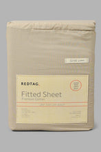 Load image into Gallery viewer, Redtag-Beige-Cotton-Fitted-Sheet-(Super-King-Size)-Fitted-Sheets-Home-Bedroom-