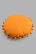تنزيل الصورة على معرض الصور، Redtag-Mustard-Round-Pom-Pom-Cushion-Cushions-Home-Bedroom-