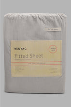 Load image into Gallery viewer, Redtag-Grey-Cotton-Fitted-Sheet-
(Single-Size)-Fitted-Sheets-Single-Size-Home-Bedroom-