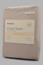 Load image into Gallery viewer, Redtag-Beige-Cotton-Fitted-Sheet-
(Single-Size)-Fitted-Sheets-Single-Size-Home-Bedroom-
