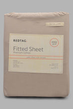 Load image into Gallery viewer, Redtag-Beige-Cotton-Fitted-Sheet-
(Single-Size)-Fitted-Sheets-Single-Size-Home-Bedroom-