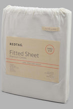 Load image into Gallery viewer, Redtag-Ivory-Cotton-Fitted-Sheet-
(Single-Size)-Fitted-Sheets-Single-Size-Home-Bedroom-