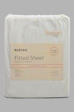 Load image into Gallery viewer, Redtag-Ivory-Cotton-Fitted-Sheet-
(Single-Size)-Fitted-Sheets-Single-Size-Home-Bedroom-