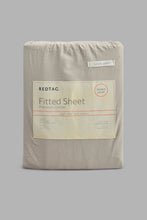 Load image into Gallery viewer, Redtag-Beige-Cotton-Fitted-Sheet-(Double-Size)-Category:Fitted-Sheets,-Colour:Beige,-Filter:Home-Bedroom,-HMW-BED-Fitted-Sheets,-New-In,-New-In-HMW-BED,-Non-Sale,-S22C,-Section:Homewares-Home-Bedroom-