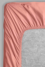 Load image into Gallery viewer, Redtag-Pink-Cotton-Fitted-Sheet-(Double-Size)-Fitted-Sheets-Double-Size-Home-Bedroom-