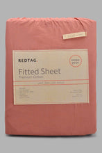 Load image into Gallery viewer, Redtag-Pink-Cotton-Fitted-Sheet-(Double-Size)-Fitted-Sheets-Double-Size-Home-Bedroom-