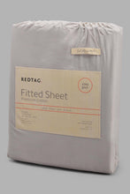 Load image into Gallery viewer, Redtag-Grey-Cotton-Fitted-Sheet-
(King-Size)-Fitted-Sheets-King-Size-Home-Bedroom-