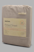 Load image into Gallery viewer, Redtag-Beige-Cotton-Fitted-Sheet-
(King-Size)-Fitted-Sheets-King-Size-Home-Bedroom-