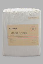 Load image into Gallery viewer, Redtag-Ivory-Cotton-Fitted-Sheet-
(King-Size)-Fitted-Sheets-King-Size-Home-Bedroom-