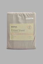 Load image into Gallery viewer, Redtag-Beige-Cotton-Fitted-Sheet-(Super-King-Size)-Category:Fitted-Sheets,-Colour:Beige,-Filter:Home-Bedroom,-HMW-BED-Fitted-Sheets,-New-In,-New-In-HMW-BED,-Non-Sale,-S22C,-Section:Homewares-Home-Bedroom-