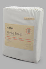 Load image into Gallery viewer, Redtag-Ivory-Cotton-Fitted-Sheet-(Super-King-Size)-Fitted-Sheets-Super-King-Size-Home-Bedroom-