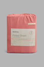 Load image into Gallery viewer, Redtag-Pink-Cotton-Fitted-Sheet-(Super-King-Size)-Category:Fitted-Sheets,-Colour:Pink,-Filter:Home-Bedroom,-HMW-BED-Fitted-Sheets,-New-In,-New-In-HMW-BED,-Non-Sale,-S22C,-Section:Homewares-Home-Bedroom-