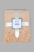 Load image into Gallery viewer, Redtag-Beige-Chenille-Throw-With-Beaded-Fringe-Category:Throws,-Colour:Beige,-Filter:Home-Bedroom,-HMW-BED-Throws,-LEGACY,-New-In,-New-In-HMW-BED,-Non-Sale,-S22C,-Section:Homewares-Home-Bedroom-