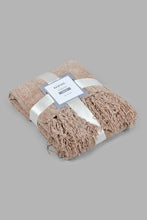 Load image into Gallery viewer, Redtag-Brown-Chenille-Throw-With-Fringe-Category:Throws,-Colour:Brown,-Filter:Home-Bedroom,-HARMONY,-HMW-BED-Throws,-New-In,-New-In-HMW-BED,-Non-Sale,-S22C,-Section:Homewares-Home-Bedroom-