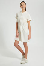 Load image into Gallery viewer, Redtag-Beige-Hooded-Playsuit-Dresses-Senior-Girls-9 to 14 Years