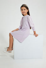 تنزيل الصورة على معرض الصور، Redtag-Lilac-Skater-Dress-Dresses-Girls-2 to 8 Years