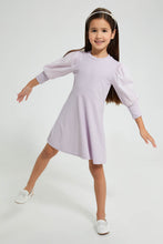 تنزيل الصورة على معرض الصور، Redtag-Lilac-Skater-Dress-Dresses-Girls-2 to 8 Years