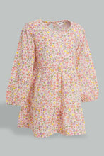 Load image into Gallery viewer, Redtag-Lilac-L/S-Floral-Printed-Knit-Dress-Dresses-Infant-Girls-3 to 24 Months