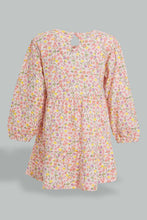Load image into Gallery viewer, Redtag-Lilac-L/S-Floral-Printed-Knit-Dress-Dresses-Infant-Girls-3 to 24 Months