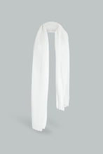 Load image into Gallery viewer, Redtag-White-Crinkle-Scarf-Fashion-Scarves-Girls-