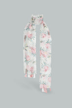 Load image into Gallery viewer, Redtag-Multi-Colour-Floral-Printed-Scarf-With-Tassle-Trim-Fashion-Scarves-Girls-
