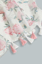 Load image into Gallery viewer, Redtag-Multi-Colour-Floral-Printed-Scarf-With-Tassle-Trim-Fashion-Scarves-Girls-