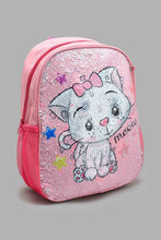 Load image into Gallery viewer, Redtag-Multi-Colour-Character-Embellished-Sequins-Backpack-Backpacks-Girls-