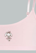 Load image into Gallery viewer, Redtag-White/Pink-Bunny-Print-Bra-(2-Pack)-365,-Colour:Assorted,-ESS,-Filter:Senior-Girls-(9-to-14-Yrs),-GSR-Bras,-New-In,-New-In-GSR,-Non-Sale,-Section:Kidswear-Senior-Girls-9 to 14 Years