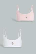 Load image into Gallery viewer, Redtag-White/Pink-Bunny-Print-Bra-(2-Pack)-365,-Colour:Assorted,-ESS,-Filter:Senior-Girls-(9-to-14-Yrs),-GSR-Bras,-New-In,-New-In-GSR,-Non-Sale,-Section:Kidswear-Senior-Girls-9 to 14 Years