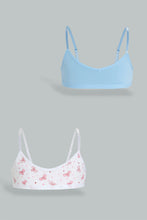 Load image into Gallery viewer, Blue And White Seamless Bra (Pack of 2)
