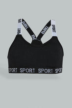 Load image into Gallery viewer, Redtag-White/Black-Padded-Bra-(2-Pack)-365,-Colour:Assorted,-ESS,-Filter:Senior-Girls-(9-to-14-Yrs),-GSR-Bras,-New-In,-New-In-GSR,-Non-Sale,-Section:Kidswear-Senior-Girls-9 to 14 Years