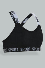 Load image into Gallery viewer, Redtag-White/Black-Padded-Bra-(2-Pack)-365,-Colour:Assorted,-ESS,-Filter:Senior-Girls-(9-to-14-Yrs),-GSR-Bras,-New-In,-New-In-GSR,-Non-Sale,-Section:Kidswear-Senior-Girls-9 to 14 Years