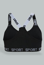 Load image into Gallery viewer, Redtag-White/Black-Padded-Bra-(2-Pack)-365,-Colour:Assorted,-ESS,-Filter:Senior-Girls-(9-to-14-Yrs),-GSR-Bras,-New-In,-New-In-GSR,-Non-Sale,-Section:Kidswear-Senior-Girls-9 to 14 Years
