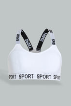 Load image into Gallery viewer, Redtag-White/Black-Padded-Bra-(2-Pack)-365,-Colour:Assorted,-ESS,-Filter:Senior-Girls-(9-to-14-Yrs),-GSR-Bras,-New-In,-New-In-GSR,-Non-Sale,-Section:Kidswear-Senior-Girls-9 to 14 Years