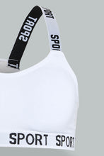 Load image into Gallery viewer, Redtag-White/Black-Padded-Bra-(2-Pack)-365,-Colour:Assorted,-ESS,-Filter:Senior-Girls-(9-to-14-Yrs),-GSR-Bras,-New-In,-New-In-GSR,-Non-Sale,-Section:Kidswear-Senior-Girls-9 to 14 Years