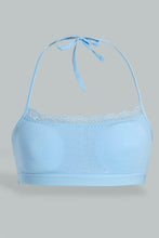 Load image into Gallery viewer, Pink And Blue Neck Strap Padded Bra (Pack of 2)