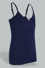 Load image into Gallery viewer, Redtag-Navy-X-White/Navy-Polka-Dots-Vest-(2Pack)-Vests-Senior-Girls-9 to 14 Years