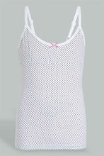 Load image into Gallery viewer, Redtag-Navy-X-White/Navy-Polka-Dots-Vest-(2Pack)-365,-Colour:Assorted,-Filter:Senior-Girls-(9-to-14-Yrs),-GSR-Vests,-New-In,-New-In-GSR,-Non-Sale,-Section:Kidswear-Senior-Girls-9 to 14 Years
