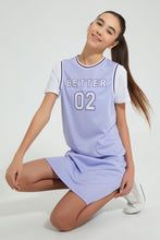 تنزيل الصورة على معرض الصور، Redtag-Purple-Sports-Dress-Dresses-Senior-Girls-9 to 14 Years