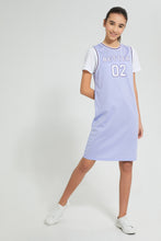 تنزيل الصورة على معرض الصور، Redtag-Purple-Sports-Dress-Dresses-Senior-Girls-9 to 14 Years