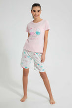 تنزيل الصورة على معرض الصور، Redtag-Pink-Cupcake-Short-Sets-Pyjama-Sets-Senior-Girls-9 to 14 Years