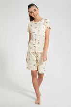تنزيل الصورة على معرض الصور، Redtag-Peach-Aop-Short-Sets-Pyjama-Sets-Senior-Girls-9 to 14 Years