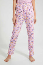 تنزيل الصورة على معرض الصور، Redtag-Purple-Panda-Floral-Pajama-Sets-Pyjama-Sets-Senior-Girls-9 to 14 Years