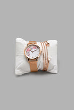 Load image into Gallery viewer, Redtag-Gold-Embellished-Analog-Watch-Wirth-Bracelet-Analog-Watches-Girls-