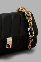 Load image into Gallery viewer, Redtag-Black-With-Gold-Embellished-Chain-Clutch-Bag-Clutches-Women-